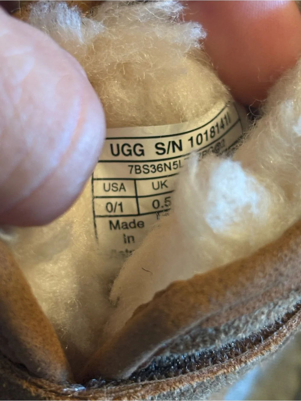 UGG Bixbee Baby Booties Chestnut Suede Crib Shoes Size 0/1 Infant (s4)